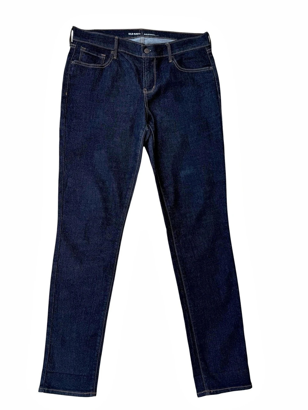 Old Navy Original Mid-Rise Slim-Fit Straight Leg Jeans Blue Size 12